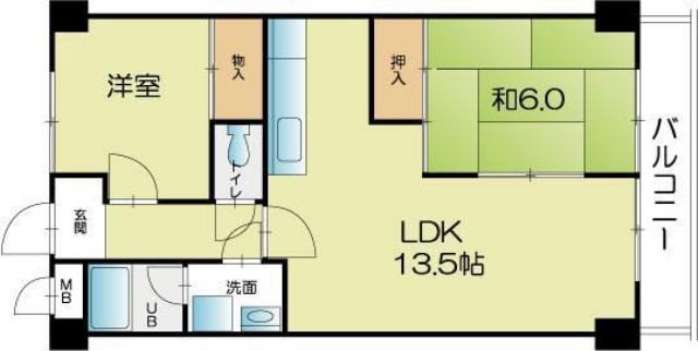 土山ヤングコーポ 間取り図