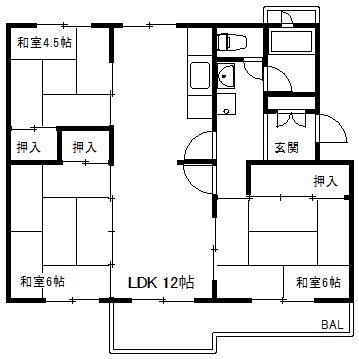 東加古川ファミリーマンション　106号棟 間取り図