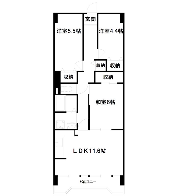 藤和東加古川ハイタウンC棟 間取り図