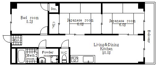 カーネ播磨町 間取り図