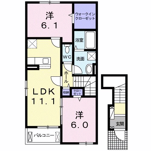 メルフローレンスⅡ 間取り図