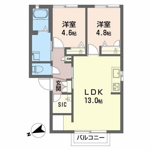 フォレスト浜の宮B 間取り図
