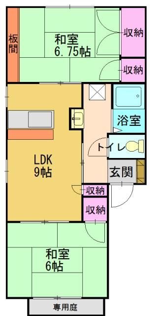 ハイライフ小松原Ⅱ 間取り図