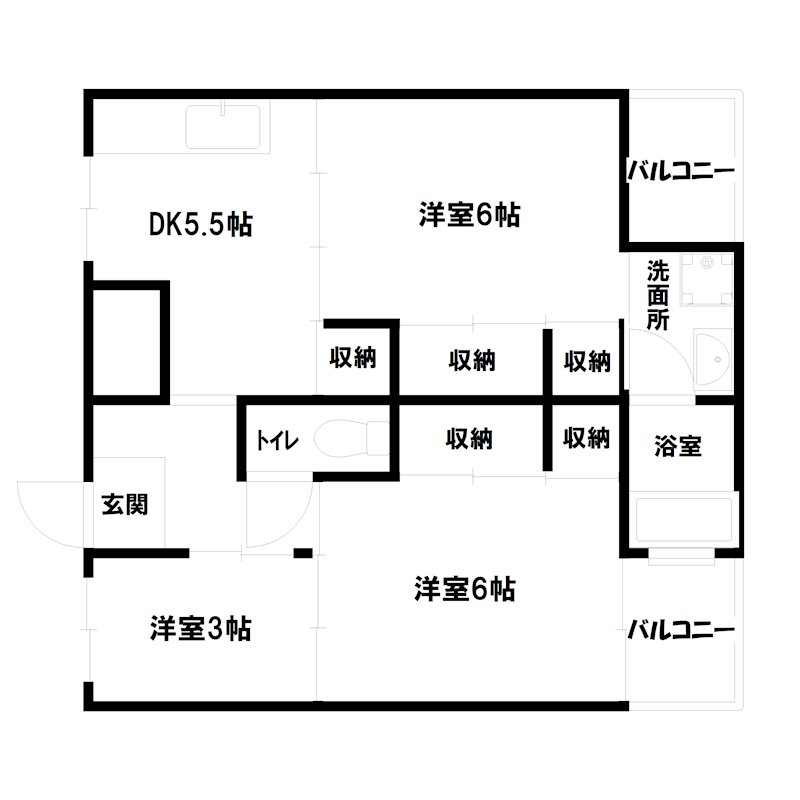 サンライズ高砂４号棟 間取り図