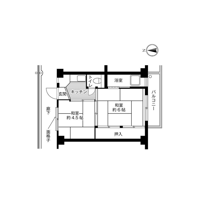 ビレッジハウス志方１号棟 間取り図