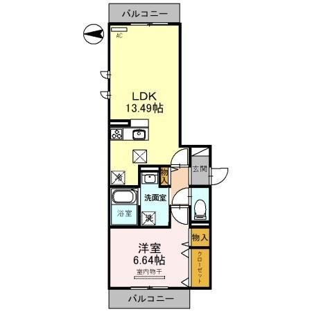 D-room天神　B棟 間取り図