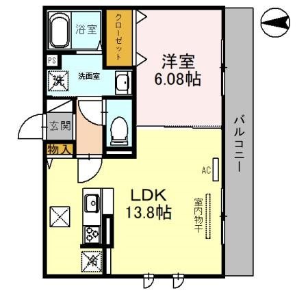 D-room天神　B棟 間取り図