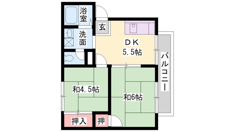 ハイツちぐさA 間取り図