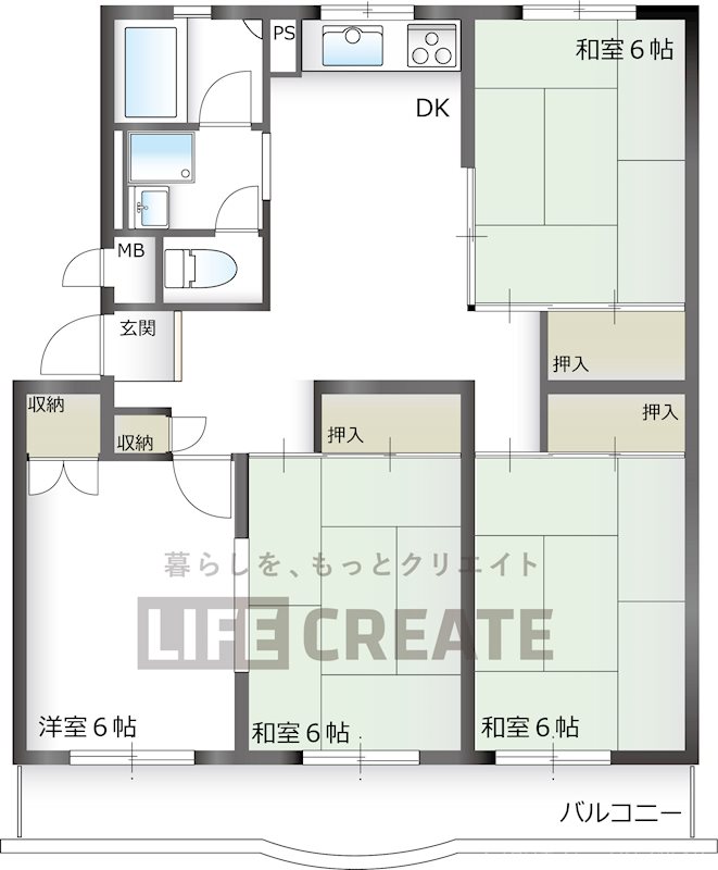 ローレルハイツ加古川 五号棟 間取り図