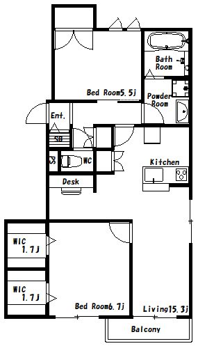 CHARME　BLANC（シャルム　ブラン） 間取り図