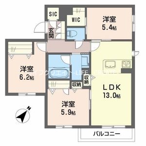 シャーメゾン　ノワールエブラン 間取り図