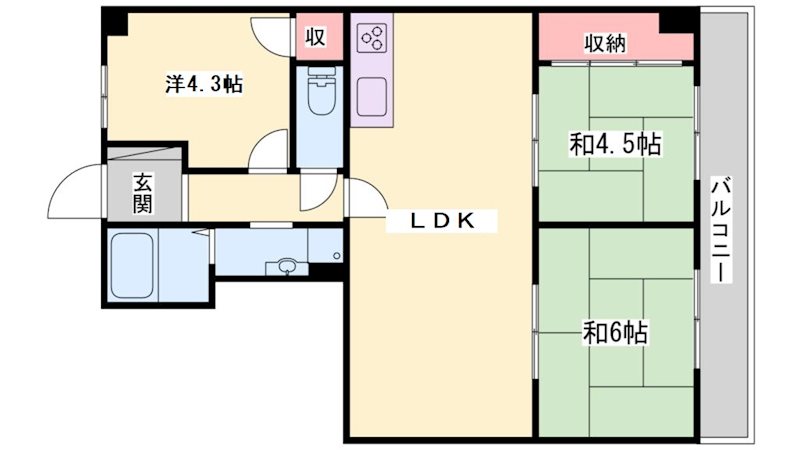ベネフィス北在家 間取り図