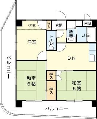 ロイヤルコーポ高砂 間取り図