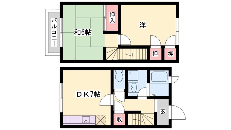 メゾンいけざわC・D 間取り図