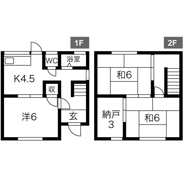 粟津貸家 間取り図
