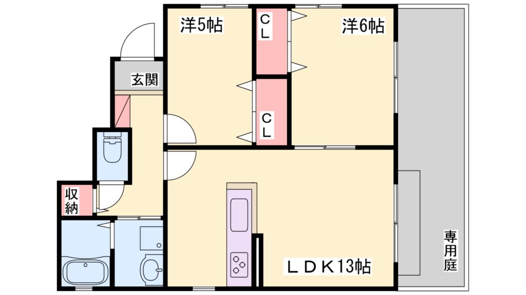 ファミーユ溝之口 間取り図