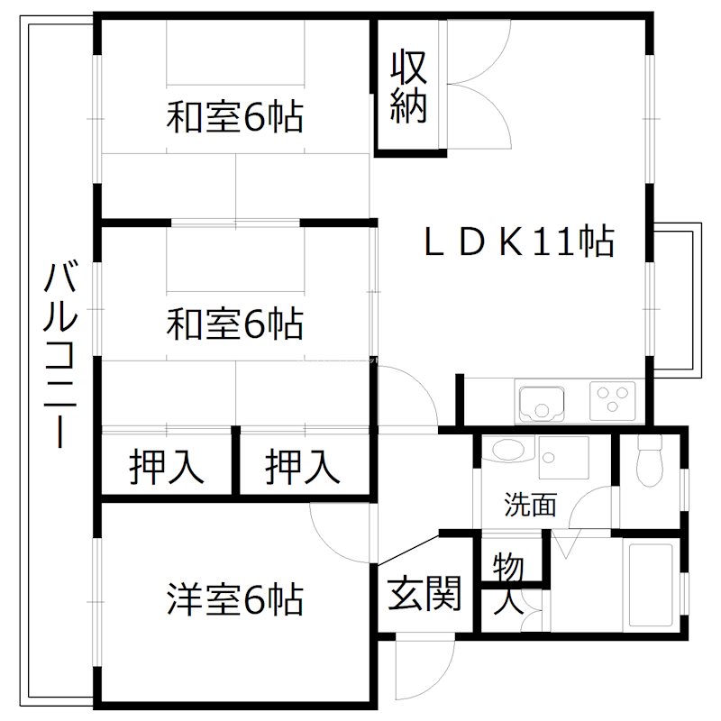 尾上グリーンハイツＦ 間取り図