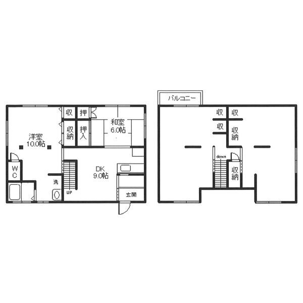 今福貸家 間取り図