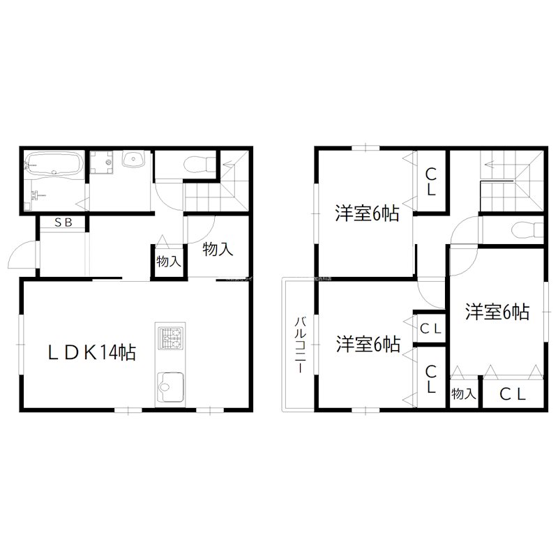 稲美町戸建Ⅱ 間取り図