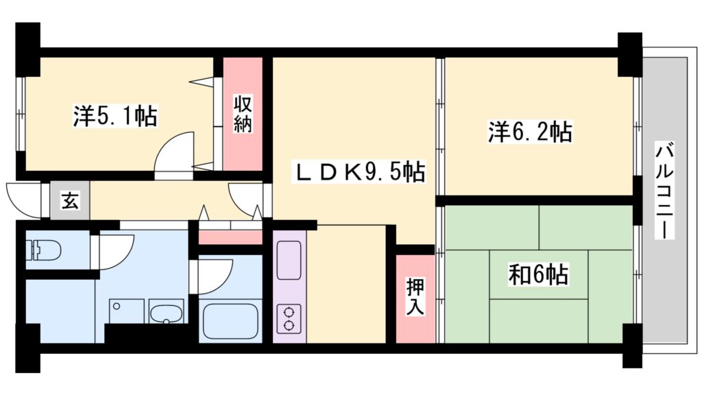 加古川駅前スカイハイツ 間取り図