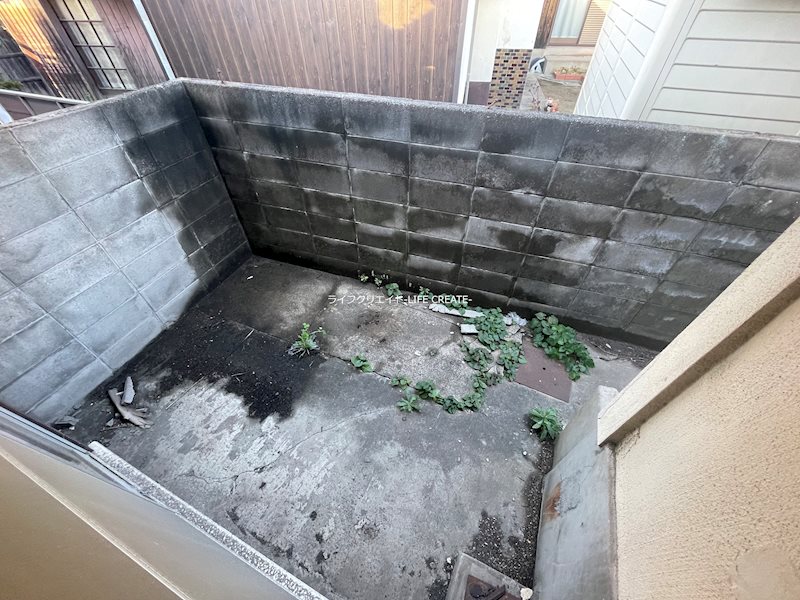 尾上町池田平屋・東側 ベランダ