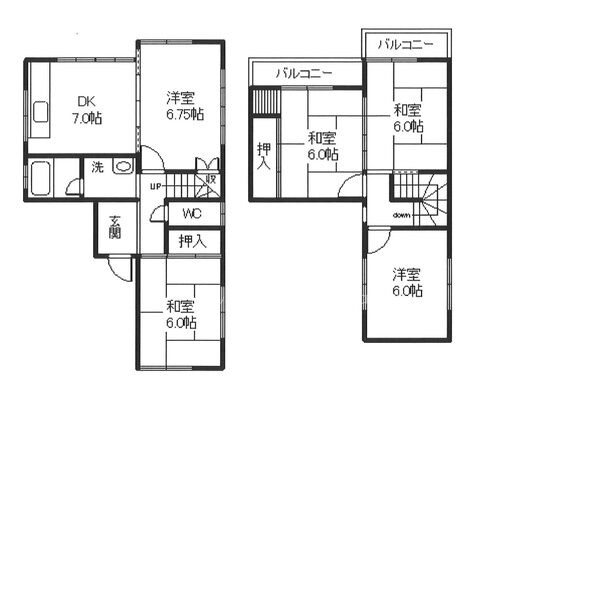 加古川町木村貸家 間取り図