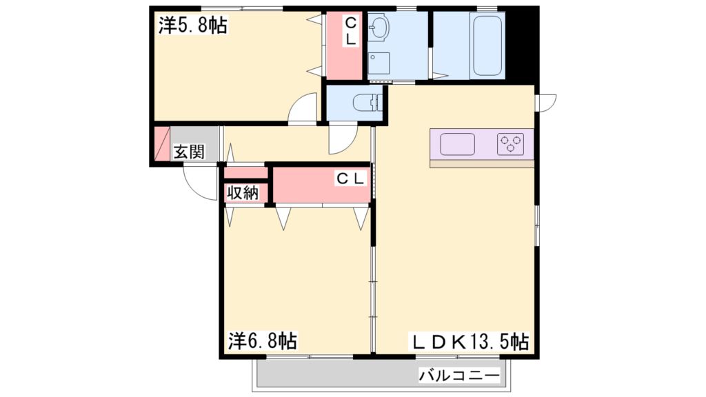 コートウィステリア壱番館 間取り図