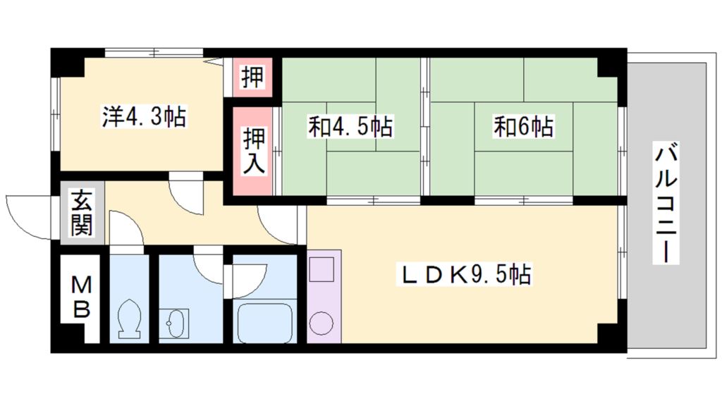グランドゥール尾上 間取り図