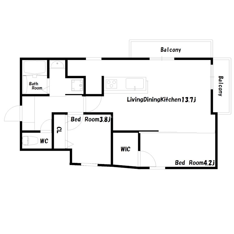 コティ加古川Ⅱ 間取り図