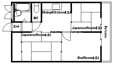 東加古川ハイツ 間取り図