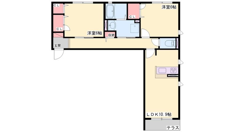 シャーメゾン新野辺 間取り図