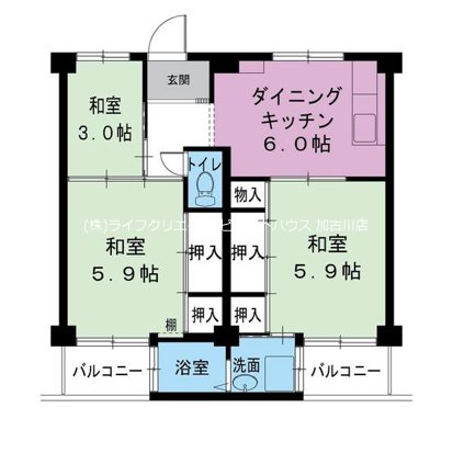 ビレッジハウス宮の前5号棟 間取り図