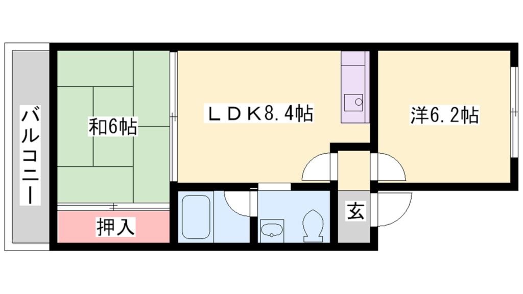 西川ハイツ 間取り図