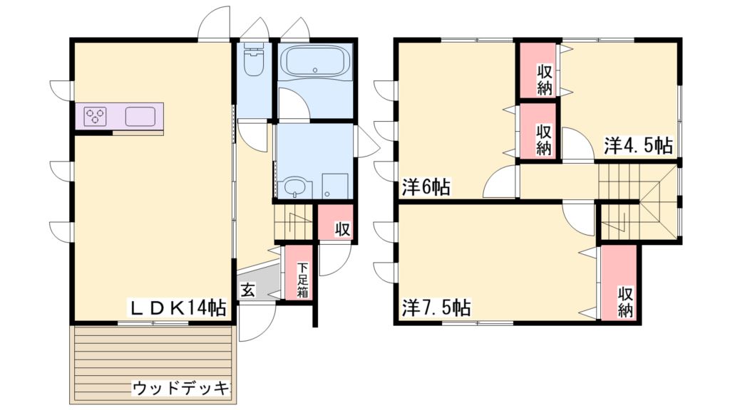キューブタウン 間取り図
