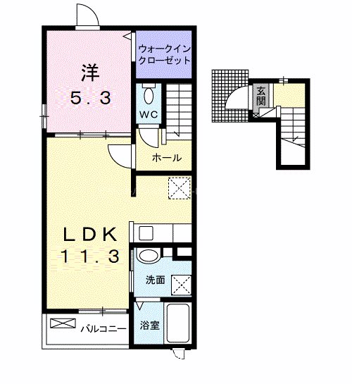 カトレアⅠ 間取り図