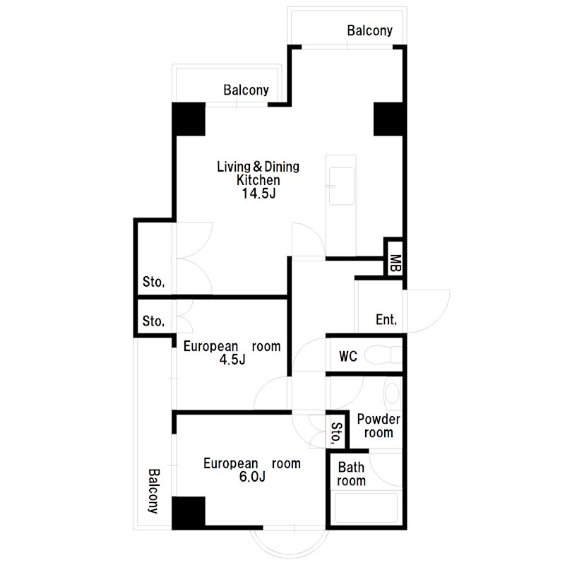 アルコ・ラ・カーサ東加古川 間取り図