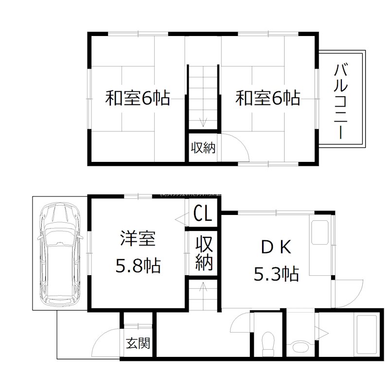 別府町西脇戸建 間取り図
