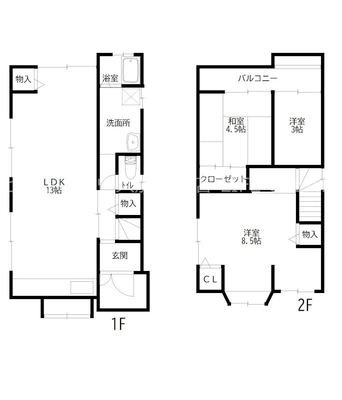 溝之口戸建 間取り図