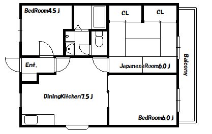 セラヴィB棟 間取り図