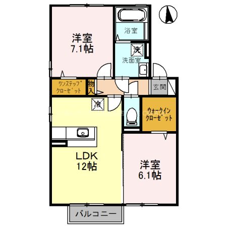ムーンリットI　Ａ棟 間取り図