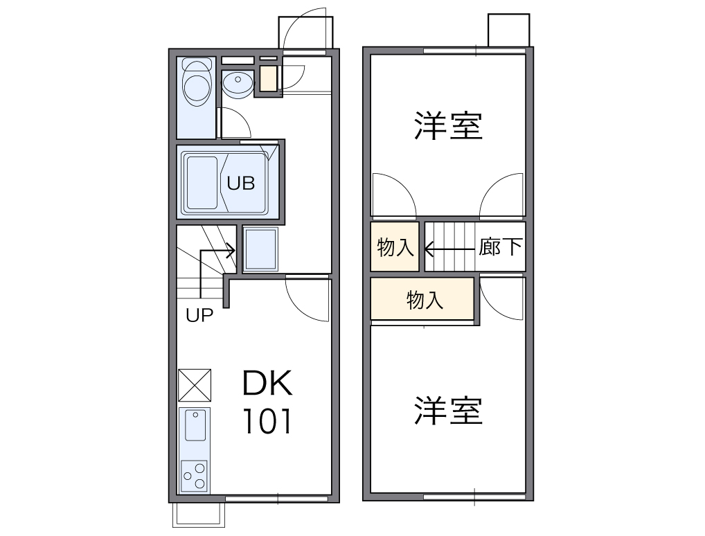 レオパレスサンフォーレ 間取り図