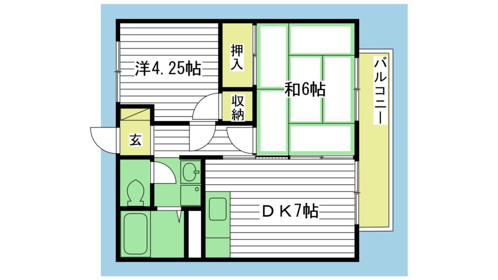 サンシティ中筋Ａ 間取り図
