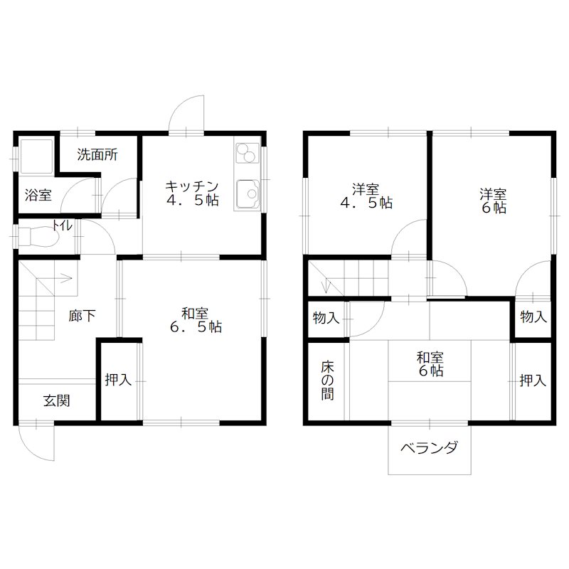 高砂市神爪一戸建て 間取り図