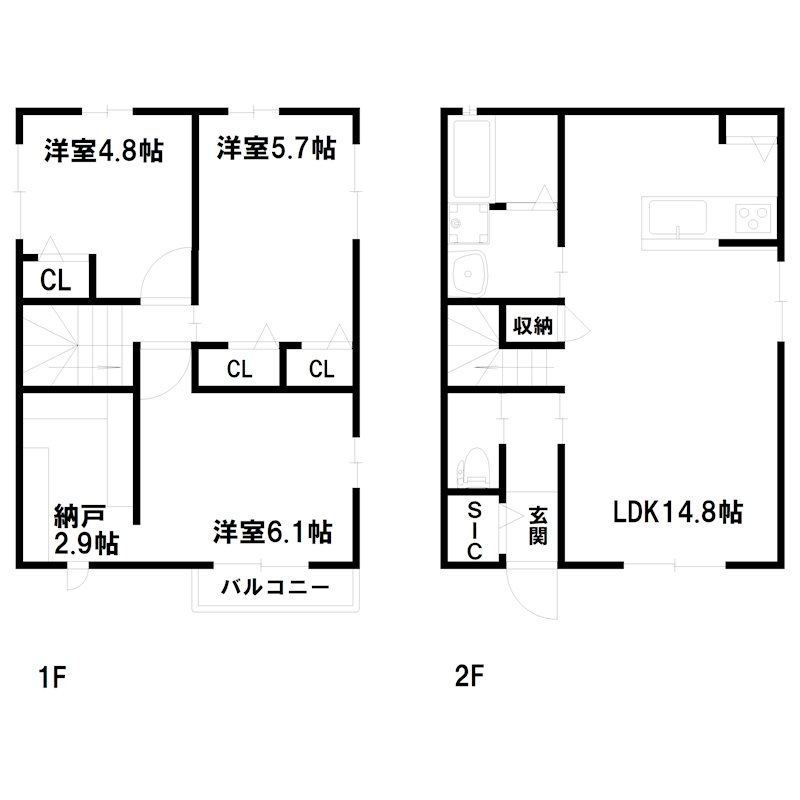 スマートハイム北本荘C棟  間取り図