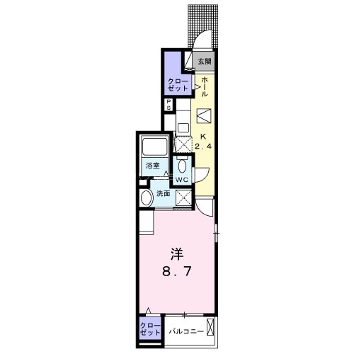 メゾン　グレーヌ王子町Ⅰ 間取り図