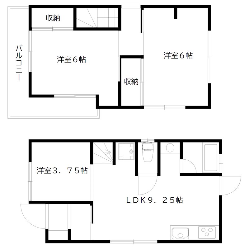 時光寺町貸家 間取り図