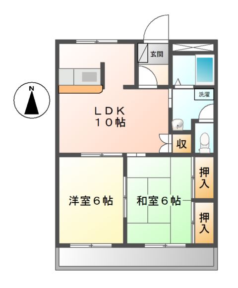 ネオパリエＡ 間取り図