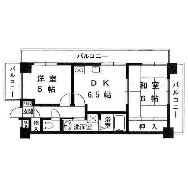 ロイヤルコーポ野添 間取り図
