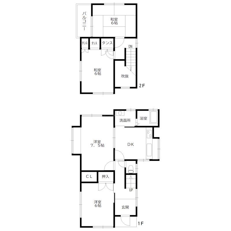 稲屋戸建 間取り図