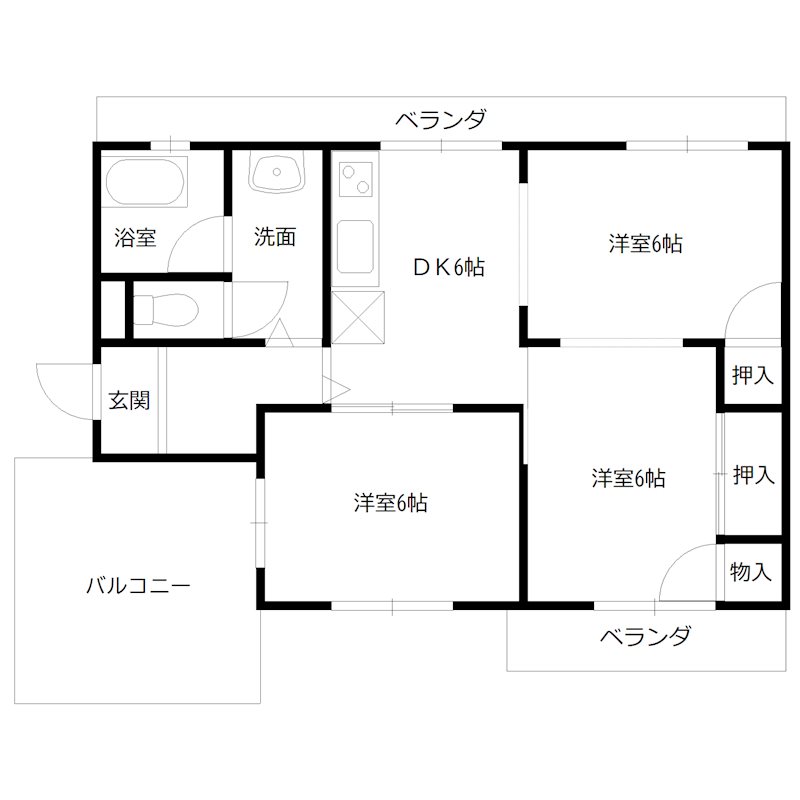 第103嵯峨マンション 間取り図